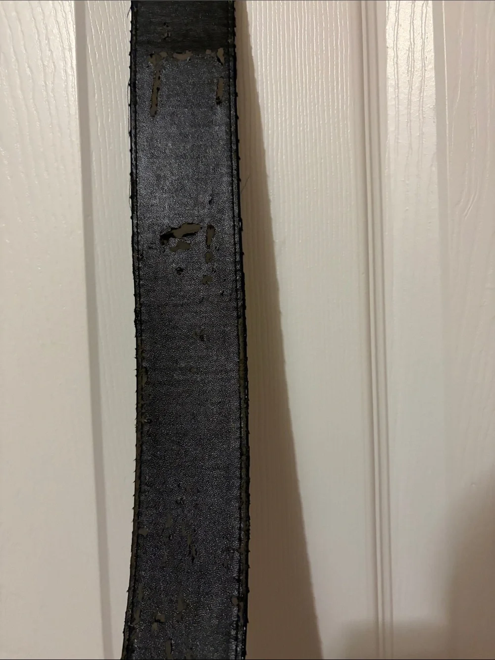 Black Croc-Embossed Faux Belt